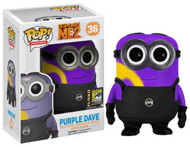 Funko POP! Movies: Despicable Me 2 - Purple Dave (2014 SDCC)(Damaged Box) #36
